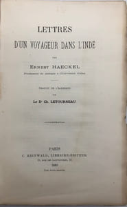Lettres d'un voyageur dans l'Inde. Traduit de l'allemand par Ch. Letourneau