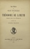 Notes et souvenirs faisant suite à ses mémoires.. Publiés par E. Welvert. LAMETH (Théodore de)