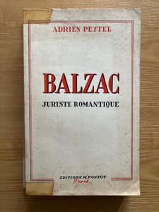 Balzac, juriste romantique.