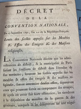 [Ensemble de dispositions législatives].. [ÉMIGRÉS]. 