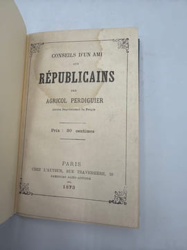 Conseil d'un ami aux Républicains.. PERDIGUIER (Agricol).