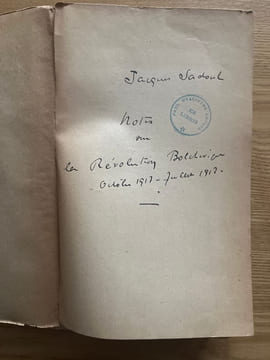 Notes sur la Révolution bolchévique (octobre 1917 - janvier 1919). Avec une préface de Henri Barbusse, deux lettres de l'auteur à Romain Rolland et ...