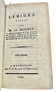 L'Émigré. Publié par M. de Meilhan
