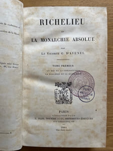 Richelieu et la monarchie absolue.
