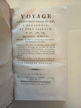 Voyage à la Nouvelle Galles du Sud. à Botany Bay, au Port Jackson, en 1787, 1788, 1789 ; (..) ; ouvrage où l'on trouve de nouveaux détails sur le ...