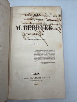 Procès de M. Berryer. Cour d'Assises du Loir-et-Cher. [PROCES] 