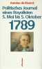 Politisches Journal eines Royalisten 5. Mai bis 5. Oktober 1789.. de Rivarol (Antoine)