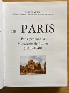 Nouvelle Histoire de Paris. Paris pendant la Monarchie de Juillet. (1830-1848)