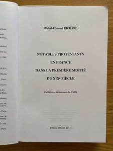 Notables protestants en France dans la première moitié du XIXe siècle.