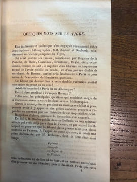 De la Liberté de la presse avant Louis XIV ;. à propos d'un petit livre intitulé : Au tigre de la France. NODIER (Charles).