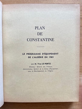 Ensemble de 6 ouvrages.. [PLAN DE CONSTANTINE] 