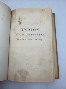 Chambre des députés. Sessions 1815, 1816, 1817. Opinions.
