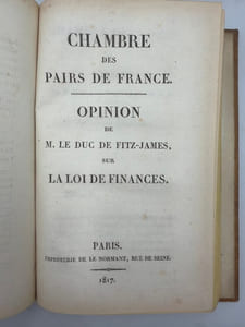 Chambre des députés. Sessions 1815, 1816, 1817. Opinions.