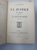 La Justice en France pendant la R&eacute;volution. (1789-1793). SELIGMAN (E.)