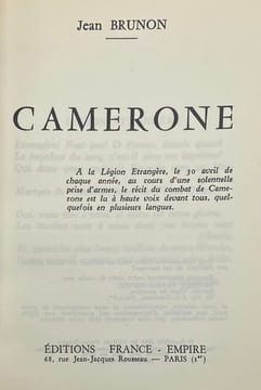 Camerone.. BRUNON (Jean)