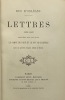 Lettres. (1825-1842). Publiées par ses fils, le comte de Paris et le duc de Chartres. ORLÉANS (Duc d')