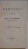 M&eacute;moires.. Publi&eacute;s par son petit-fils M. le comte D. C. A. Van Hogendorp. VAN HOGENDORP (Dirk)