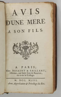 Avis d'une mère à son fils