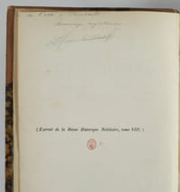 Recueil concernant Alençon et l'Orne, contenant : Chronologie historique des grands baillis du comté et duché d'Alençon. Extrait du Ms. inédit de P.-J. Odolant-Desnos, par E.-F.-L.-de Courtilloles. Paris, J.-B. Dumoulin, 1872 [suivi de :] Recueil de documents relatifs à la tenue des Etats généraux du grand bailliage d'Alençon en 1789, recueillis par E. F. L. de Courtilloles. Cherbourg, Feuardent, 1866 [suivi de :] Les députés de l'Orne de 1789 à 1815. Extraits des procès-verbaux d'élection et notes biographiques, par Louis Duval. Alençon, Marchand-Saillant, 1880 [suivi de :] Les papiers de la succession Plet de Beauprey. Lettre à M. de Robillard de Beaurepaire, par M. L. de La Sicotière. Caen, Le Blanc-Hardel, 1880