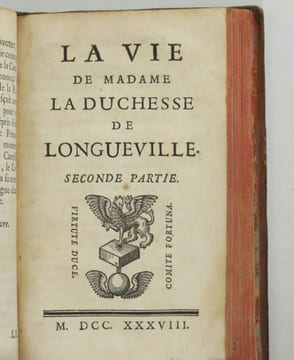 La vie de madame la duchesse de Longueville. [BOURGOIN DE VILLEFORE (Joseph)]