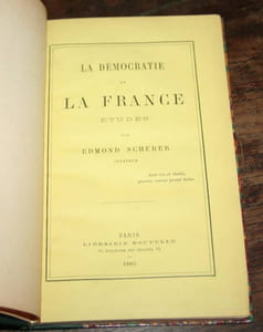 La démocratie et la France. Etudes