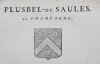 Généalogie de la famille Plusbel de Saules en Champagne. HOZIER (Louis Pierre d') et d'HOZIER DE SERIGNY