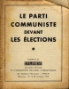 Le parti communiste devant les élections. 