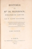 Histoire de Madame de Maintenon fondatrice de Saint-Cyr. LAFONT d'AUSSONNE (M.)