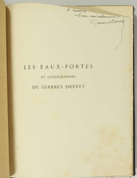 Les eaux-fortes et lithographies de Joannès Drevet