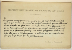 Contribution à l'histoire des remèdes. Quelques pages d'un manuscrit picard du XVe siècle. COULON (H.)