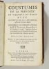 Coustumes de la prevosté et vicomté de Paris, avec les notes de M. C. du Molin, restituées en leur entier. Ensemble les observations de Mes. J. ...