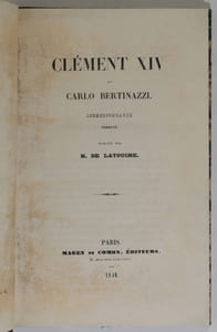 Clément XIV et Carlo Bertinazzi
