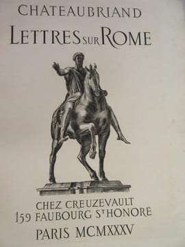 Lettres  sur  Rome. CHATEAUBRIAND/Decaris
