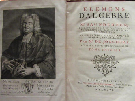 Elemens  d' Algèbre. SAUNDERSON     M.