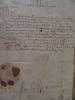 Lettre manuscrite de Henri IV ,datée et signée, à Macé du Perray,commis à la Recette générale des Finances,afin de payer 50 écus,pour son "hors de ...