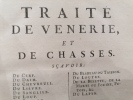 TRAITE DE VENERIE ET DE CHASSE. Goury de Champgrand
