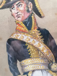 GOUACHE ORIGINALE DE GEORGES A..BOISSELIER. LE GENERAL LECLERC.