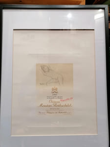LITHOGRAPHIE ORIGINALE DE BALTHUS POUR CHATEAU MOUTON ROTHSCHILD