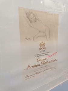 LITHOGRAPHIE ORIGINALE DE BALTHUS POUR CHATEAU MOUTON ROTHSCHILD