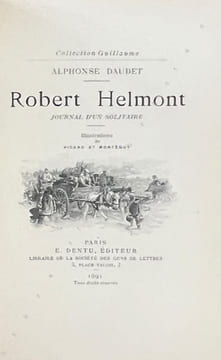Robert Helmont. Journal d'un solitaire. . DAUDET (Alphonse). PICARD, MONTEGUT.