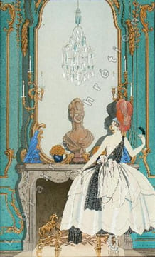 "Mademoiselle Sorel en grand habit". . BONHEUR DU JOUR (LE). BARBIER (George).