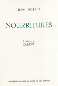 Nourritures. 