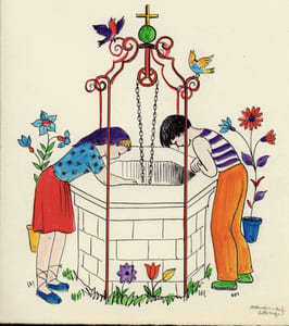 "La descente dans le puits".