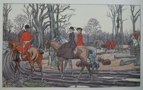 "Chasse à courre". . TAQUOY (Maurice).