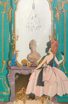 "Mademoiselle Sorel en grand habit". . LE BONHEUR DU JOUR. BARBIER (George).