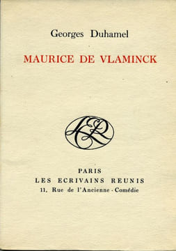 "Maurice de Vlaminck". . DUHAMEL (Georges). VLAMINCK (Maurice de).