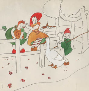 "L'oie facétieuse".