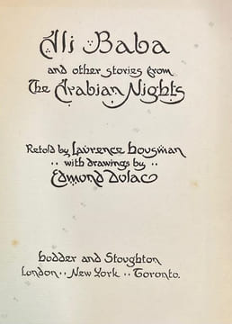 "Ali Baba and other stories from the Arabian Nights".. [CONTE]. DULAC (Edmond),