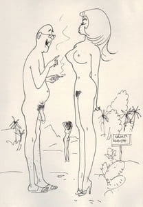 Quatre dessins érotico-humoristiques.