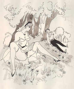 Quatre dessins érotico-humoristiques.
